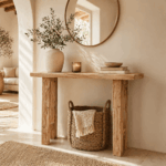 Consola Recibidor Nara de madera maciza artesanal