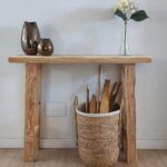 consola de recibidor de madera maciza natural