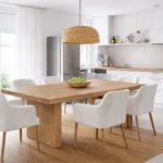 mesa de comedor de olmo macizo