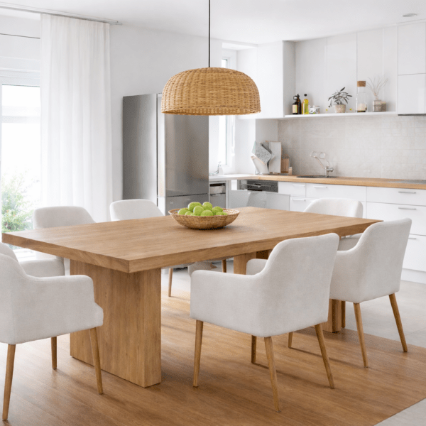 mesa de comedor de olmo macizo